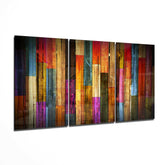Painted Wood Mega Glass Wall Art.